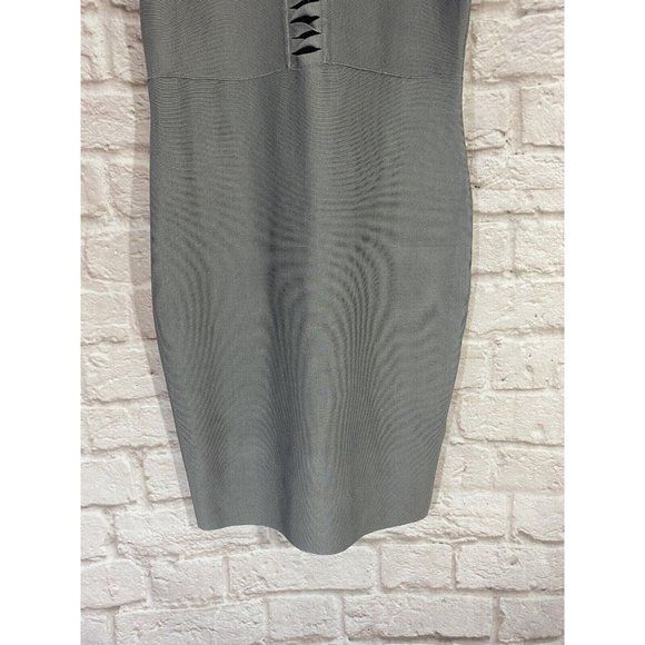 Venus Large Gray Hold You In Bodycon Sleeveless Bandage Dress Cut Out Front 9325 - Picture 3 of 7